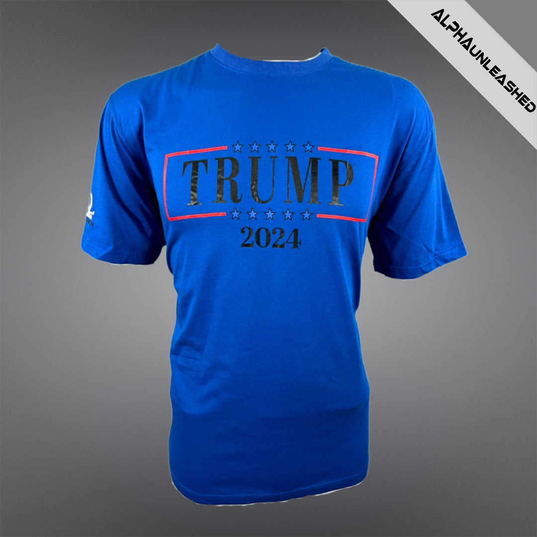 MEN’S Blue 'TRUMP 2024' Political Tee - Presidential Campaign Support Shirt by ALPHAUNLEASHED - ALPHAunleashed